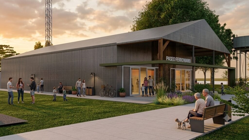 Proyección exterior del futuro Paseo Ferroviario de la ciudad de San Luis.