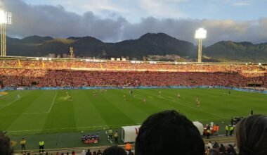Imagen de archivo del estadio El Campín de Bogotá durante un partido de fútbol.