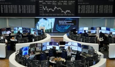 Imagen de archivo de la sala de operaciones de Deutsche Börse, vinculada al comportamiento de las bolsas europeas.