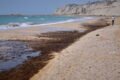 Imagen de archivo de residuos de petróleo en la costa de la isla de Qeshm, Irán, en el entorno del estrecho de Ormuz.