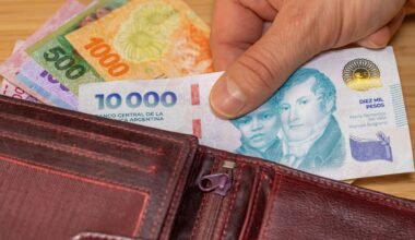 Imagen contextual de billetes argentinos en una billetera, vinculada al crédito y la situación financiera.