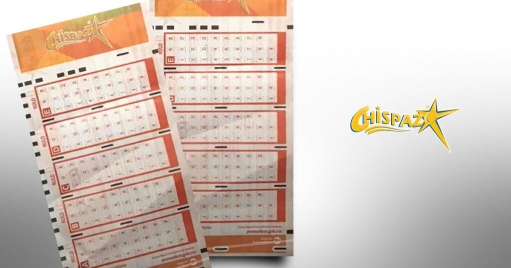 Imagen de archivo de boletos del juego Chispazo junto a su logotipo.