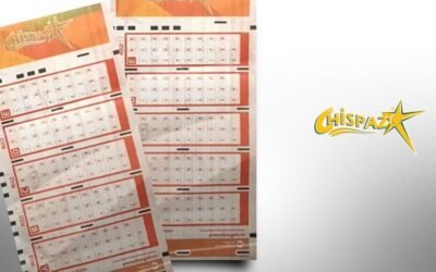 Imagen de archivo de boletos del juego Chispazo junto a su logotipo.