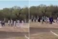 Imágenes del incidente ocurrido en una cancha durante el partido de la Liga del Valle del Conlara.