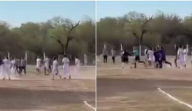 Imágenes del incidente ocurrido en una cancha durante el partido de la Liga del Valle del Conlara.
