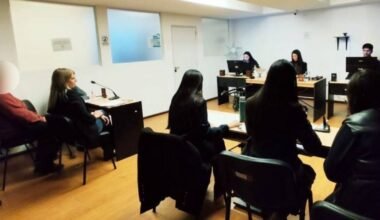 Imagen de archivo de una audiencia judicial vinculada al caso del policía imputado por violencia de género.