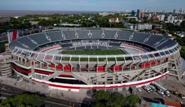 Imagen de archivo del Estadio Monumental de River Plate visto desde el aire.