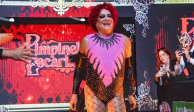 Imagen de archivo de Pimpinela Escarlata durante una presentación de lucha libre.
