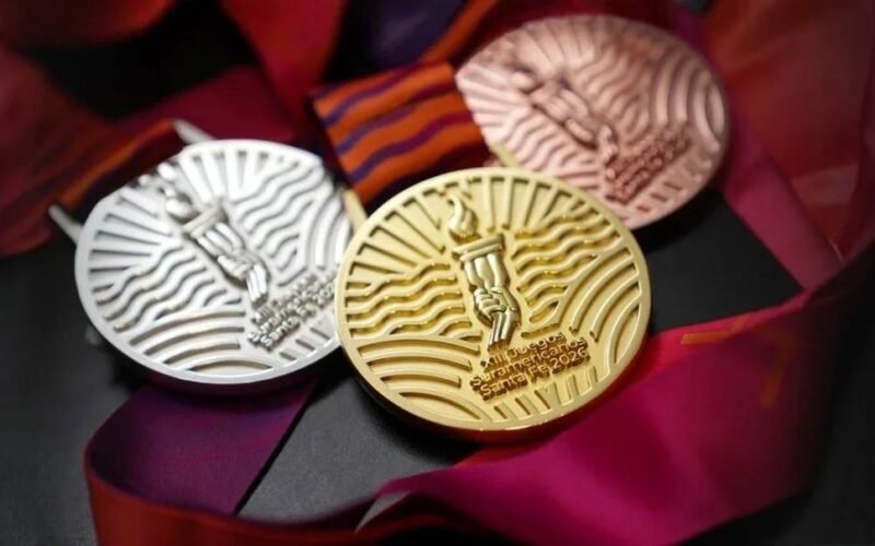 Medallas de oro, plata y bronce de los Juegos Suramericanos Santa Fe 2026.