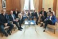 Funcionarios del Gobierno reunidos en la mesa política en la Casa Rosada.
