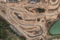 Vista aérea de las obras de renovación en el Autódromo Oscar y Juan Gálvez.