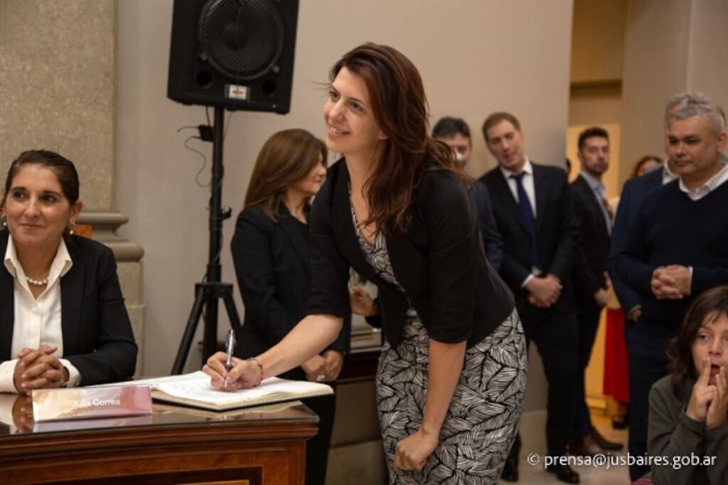 Imagen de archivo de la jueza Laura De Marinis durante su ceremonia de jura.