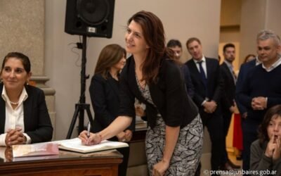Imagen de archivo de la jueza Laura De Marinis durante su ceremonia de jura.