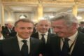 Nicolás Pino junto a Emmanuel Macron durante el encuentro en el Palacio del Elíseo.