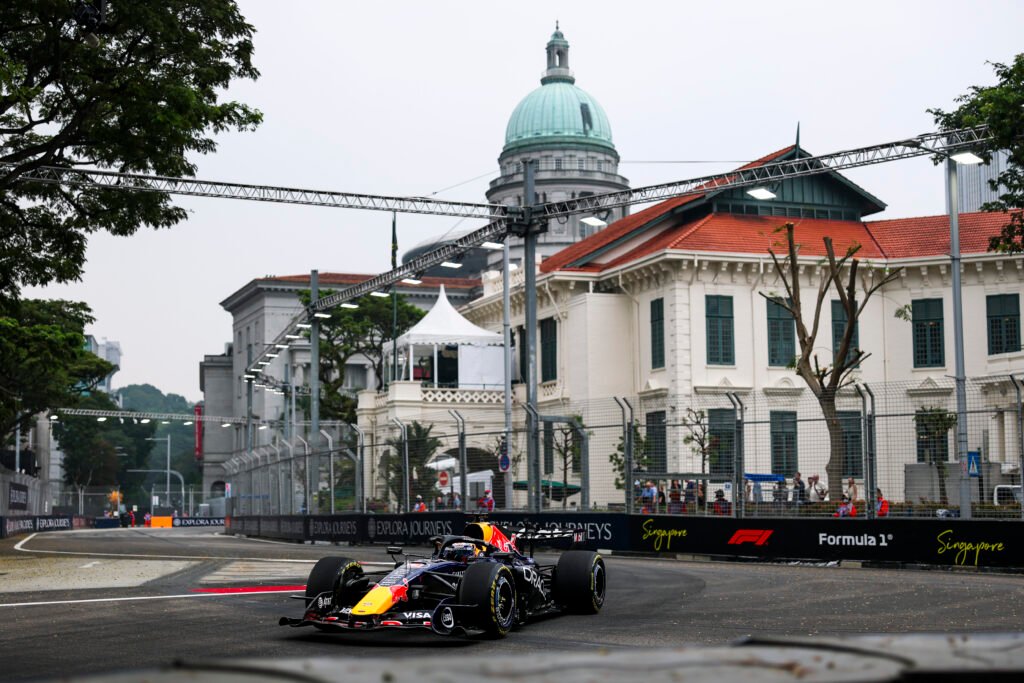 Imagen de archivo del circuito urbano de Singapur durante una carrera de Fórmula 1.