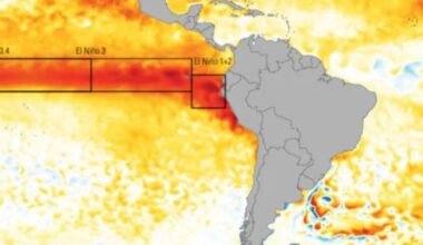 Imagen contextual de las regiones del Pacífico ecuatorial asociadas con El Niño.