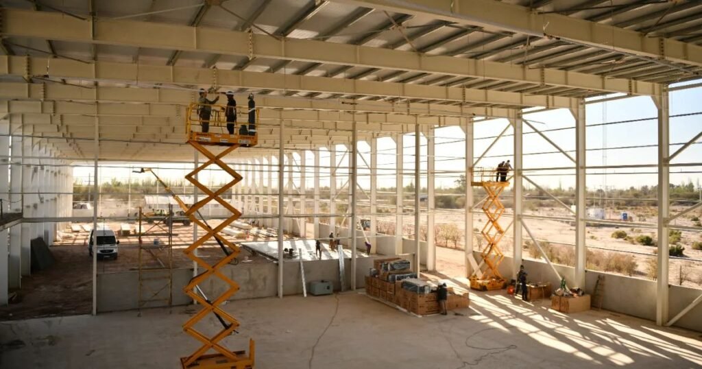 Imagen contextual de una estructura industrial en construcción, ilustrativa de la inversión anunciada.