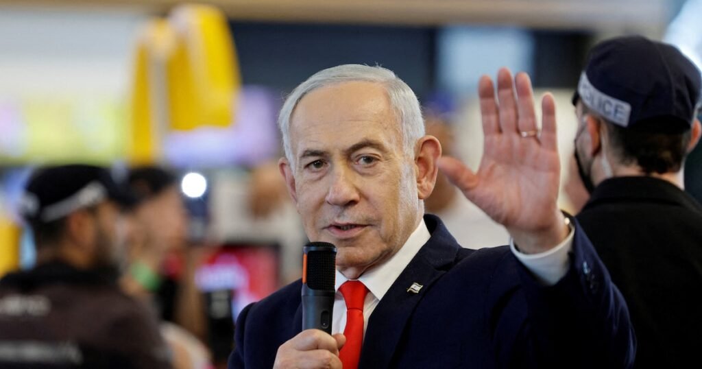 Imagen de archivo de Benjamin Netanyahu hablando en público.