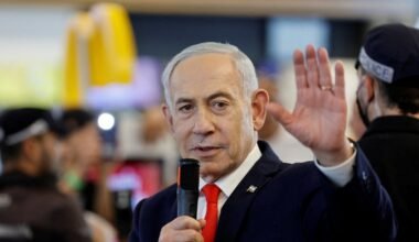 Imagen de archivo de Benjamin Netanyahu hablando en público.