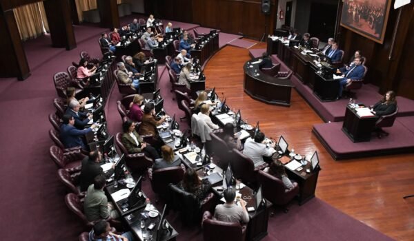 Sesión de la Cámara de Diputados de San Luis durante el debate de la reforma judicial.